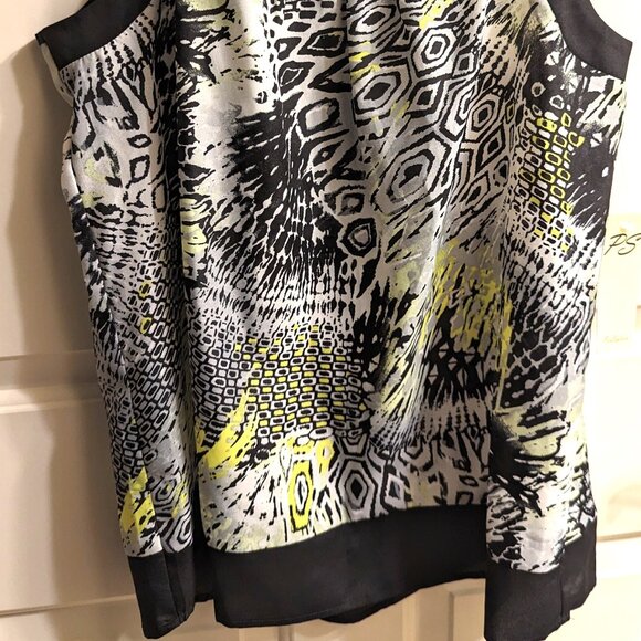 per seption concept tank top fancy cutouts black lime white New medium - Picture 2 of 6